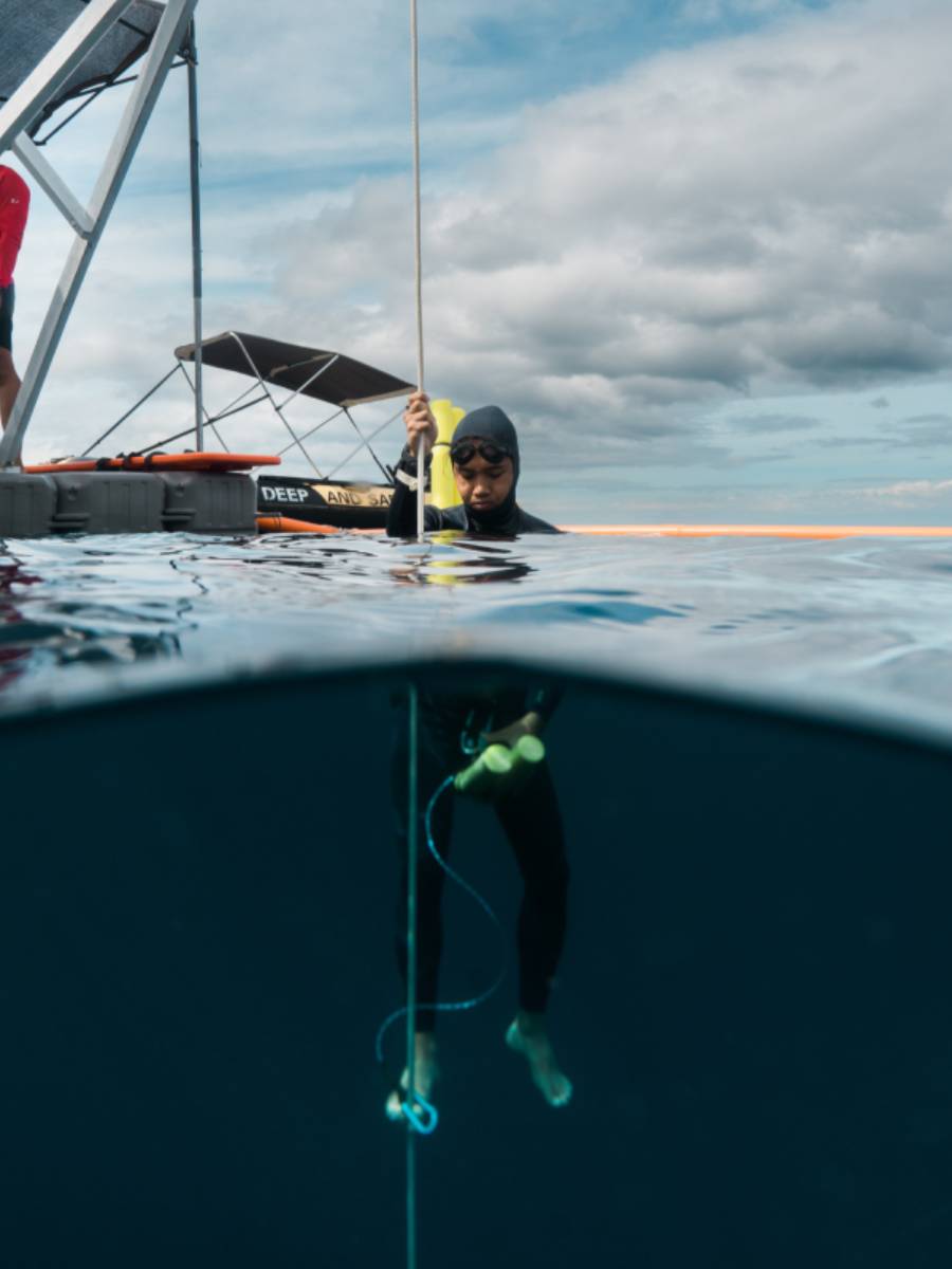 Freediving pool training in Metro Manila